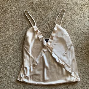 Champagne satin tank